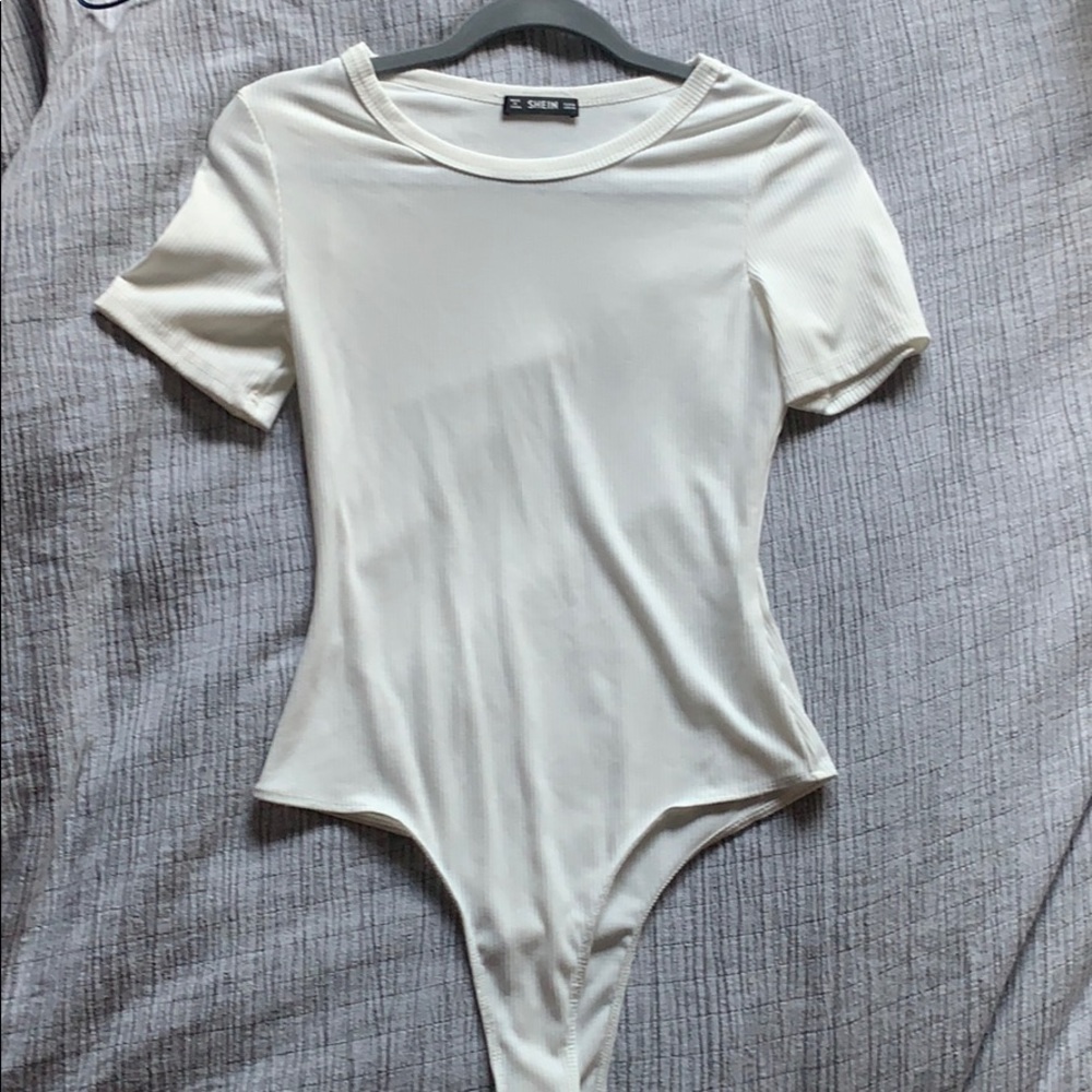 White short sleeve bodysuit